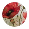 thumbnail image 4 of WYYP Red Flowers Round Tablecloth Washable for Home Kitchen Outdoor Decoration 100% Polyester Waterproof Resistant Fabric White, 4 of 8