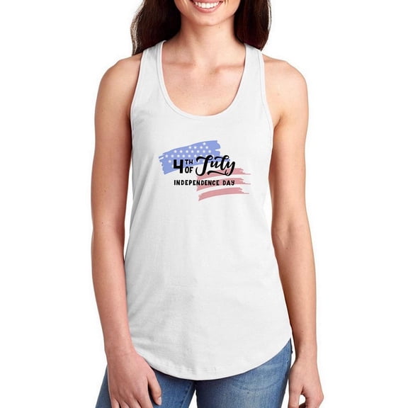 Independence Day U.S. Flag Racerback Tank Women -Image by Shutterstock, Female Large