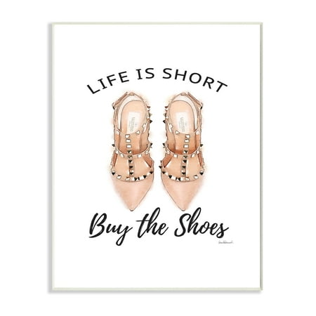 The Stupell Home Decor Collection Black And Peach Pink Life Is
