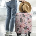 thumbnail image 2 of French Bulldog Dog Pattern with Pioneer Flower Luggage Cover Fashion Suitcase Cover Baggage Covers Fit 25-28 Inch Luggage (Go Travel), 2 of 5