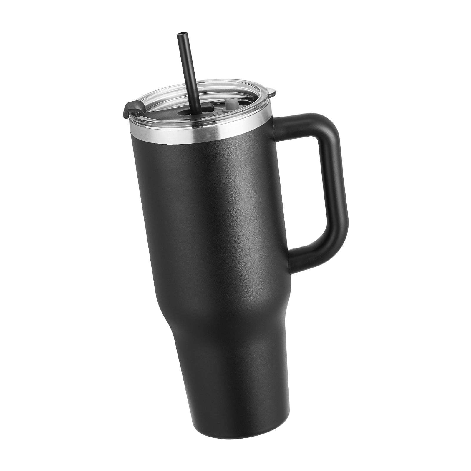 KFFKFF 40 oz Thermal Water Container, Metallic Athletic Beverage Holder with Cover, Portable Journey Java Tumbler Dual Layered, Leakproof Wilderness Hydration Vessel, Profession, in Obsidian