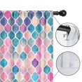 thumbnail image 4 of Blackout Kids Curtains,Multi Color Moroccan Checkered Pattern Childrens Insulated Curtains Set Of 2,Bedroom Essentials,Toddler Room Decor 42"x54", 4 of 5