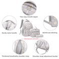 thumbnail image 4 of Mochila Armbq con estampado de margaritas para niñas, con bolsa de almuerzo y estuche para lápices, 4 of 7