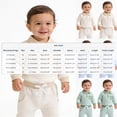 thumbnail image 3 of Conjunto de cuello vuelto de manga larga para niño, mono de otoño e invierno para niño y niña, conjunto de cuello vuelto de manga larga con botones para bebé, top de poliéster para niño, 3 of 8