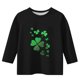 thumbnail image 4 of Blusas y camisas de manga larga y cuello redondo para niños con estampado del Día de San Patricio, manga 3/4/cuello redondo tres cuartos, parte inferior y superior para niños, parte superior de poliés, 4 of 4