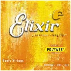 Elixir Banjo Strings with POLYWEB Coating, Medium (.010-.010)