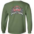 thumbnail image 3 of Fair Game Shelby Cobra American Classic 1962 Checkered Racing Flags Long Sleeve Shirt-Military Green-Small, 3 of 6