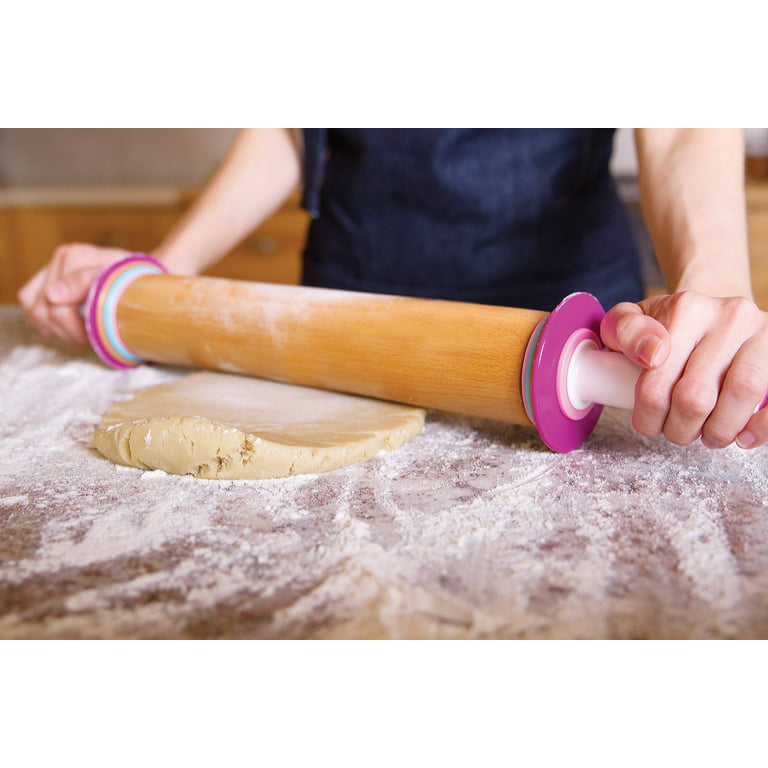 Adjustable Extra Large Pastry Rolling Pin with Thickness Rings - Stainless  Steel French Dough Roller with 17 Barrel and 3 Removable Rings to Adjust