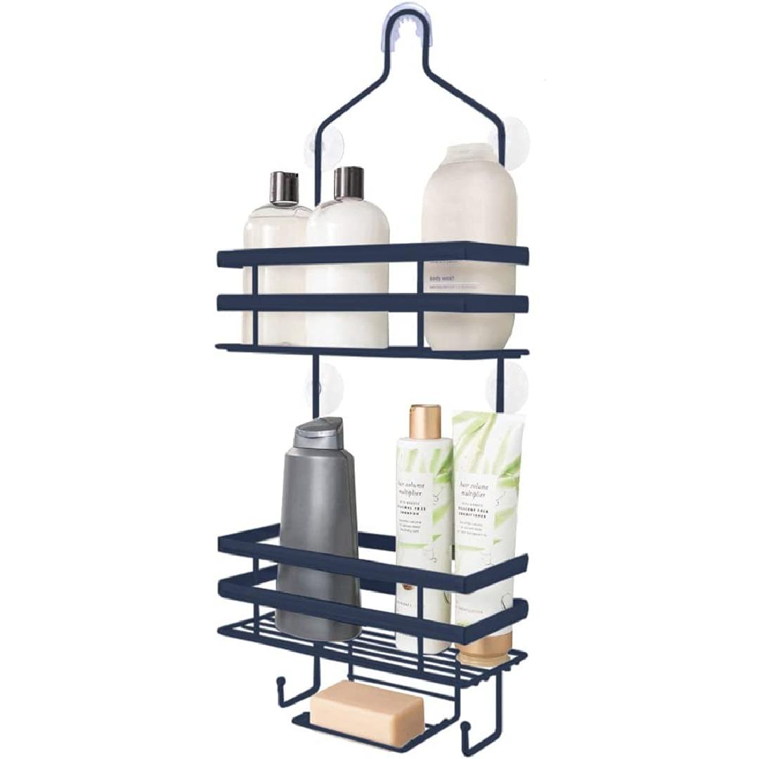 AntiSwing Oversized Shower Caddy, Rust Resistant Organizer, Holds 11