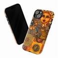 thumbnail image 3 of Boho Sun and Moon Cat Phone Case, Mystical Artistic Design with Celestial Faces and Warm Earth Tones, Protective Cover for iPhone 16 15 14 13 12 11 Pro Max Plus Mini, 3 of 6