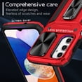 thumbnail image 5 of SaniMore for Samsung Galaxy A13 5G Stand Case, Slide Camera Cover 360 Degree Rotating Kickstand Magnetic Car Mount Hybird Tri-layer Rugged Shell Military-grade Shockproof Anti-drop Cover, Red, 5 of 10