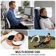 thumbnail image 5 of Neck Pillow Memory Foam,Boho Soft Breathable U-Shaped Travel Pillows,Abstract Bohemia Womens Moons Scarf Black White Lightweight Ergonomic Neck Support Cushion for Office Airplane 11.4"x11.4"x3.9", 5 of 9
