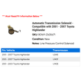 thumbnail image 2 of Automatic Transmission Solenoid - Compatible with 2001 - 2007 Toyota Highlander 2002 2003 2004 2005 2006, 2 of 2