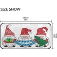 thumbnail image 3 of GZHJMY Kitchen Rugs,Three Gnomes with Gift Non Slip Washable Cushioned Carpets Polyester AntiFatigue Comfort Porch Floor Mat Doormat Christmas Decoration, 39"x20", 3 of 6