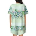 thumbnail image 3 of Picia Succulent Pajamas Sets for Women Soft Short-Sleeved Pjs with Lounge Shorts Two Piece Sleepwear-Large, 3 of 9
