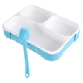 thumbnail image 1 of Bewildely Fiambreras resistentes al calor, contenedores de aperitivos, contenedor de comida portátil, a prueba de herrumbre, 3 cajas de almuerzo de Mostrada Azul Bewildely HA027423-02, 1 of 6