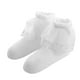 thumbnail image 5 of Guardurnaity Calcetines de encaje para niña, 2 capas, calcetín tobillero con volantes, calentador de pies de algodón para regalo de baile para niños, Medias Blanco 4-6 años Guardurnaity AP003202-02, 5 of 6