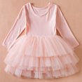 thumbnail image 2 of Staki Toddler Girl Dresses Toddler Girl Tulle Dress, Long Sleeve Tulle Dresses for Toddler Girls, Girls Princess Dress for Girl(Pink,5-6 Years), 2 of 7