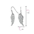thumbnail image 4 of Bling Jewelry Womens Heavenly Angel Wing Dangle Chandelier Earrings with CZ Pave in Sterling Silver, 4 of 6