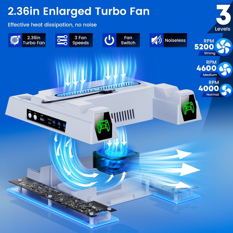 Esywen PS5 Cooling Stand with Dual Charging Dock photo 7
