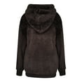 thumbnail image 6 of IROINNID Women's Short Shearing Jacket Solid Color Long Sleeve Zipper Sweatshirt Plush Sweater Pocket Jacket, Brown, 6 of 9