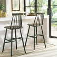 thumbnail image 4 of Safavieh Beaufort Scandinavian High Back Wood Stools, Garden Green (Set of 2), 4 of 5