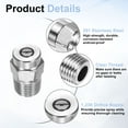 thumbnail image 4 of Uxcell 4pcs Surface Clean Tip 25 Degree 1/4 Inch NPT Male 1.236 Orifice 4000 PSI Stainless Steel Threaded Pressure Washer Spray Nozzles for Water gun Water Broom, 4 of 7