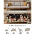 thumbnail image 3 of Black Christmas Sofa Couch Covers for 3 Cushion Couch, Washable L Shape Sectional Sofa Covers for Loverseat/Pets/Kids, Xmas Snowman Bear Snowflake Slipcover Blanket Futon Cover 71''x134'', 3 of 8
