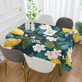 thumbnail image 2 of Yayeee Tablecloths 54" x 72" Rectangle Wrinkle Resistant Party Table Cover, Green Lemon Leaves, 2 of 8