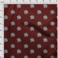 thumbnail image 3 of oneOone Cotton Cambric Fabric Leaves Block Print Sewing Fabric BTY 56 Inch Wide, 3 of 4
