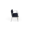 thumbnail image 2 of Amherst Steel Reception Waiting 4-Seat Chair / Silver Steel / Navy Blue, 2 of 3