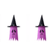 thumbnail image 1 of Fantasma Iluminado Con Sombreros Bruja Halloween Espeluznante () Púrpura, 1 of 4