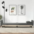 thumbnail image 6 of vidaXL Sofa Bed with Cup Holders Dark Gray Fabric, 6 of 9