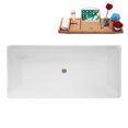thumbnail image 6 of 59" Streamline B-272-57-BBR Soaking Freestanding Tub and Tray With Internal Drain in Brushed Brass, 6 of 10