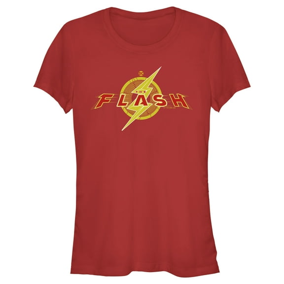 Junior's The Flash Animated Logo Graphic Tee Red Large