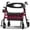 Red, variant on Helavo 2-in-1 Bariatric Walker Wheelchair Combo, 500 lb Capacity, 28.3" Wide, with Footrests, Height Adjustable