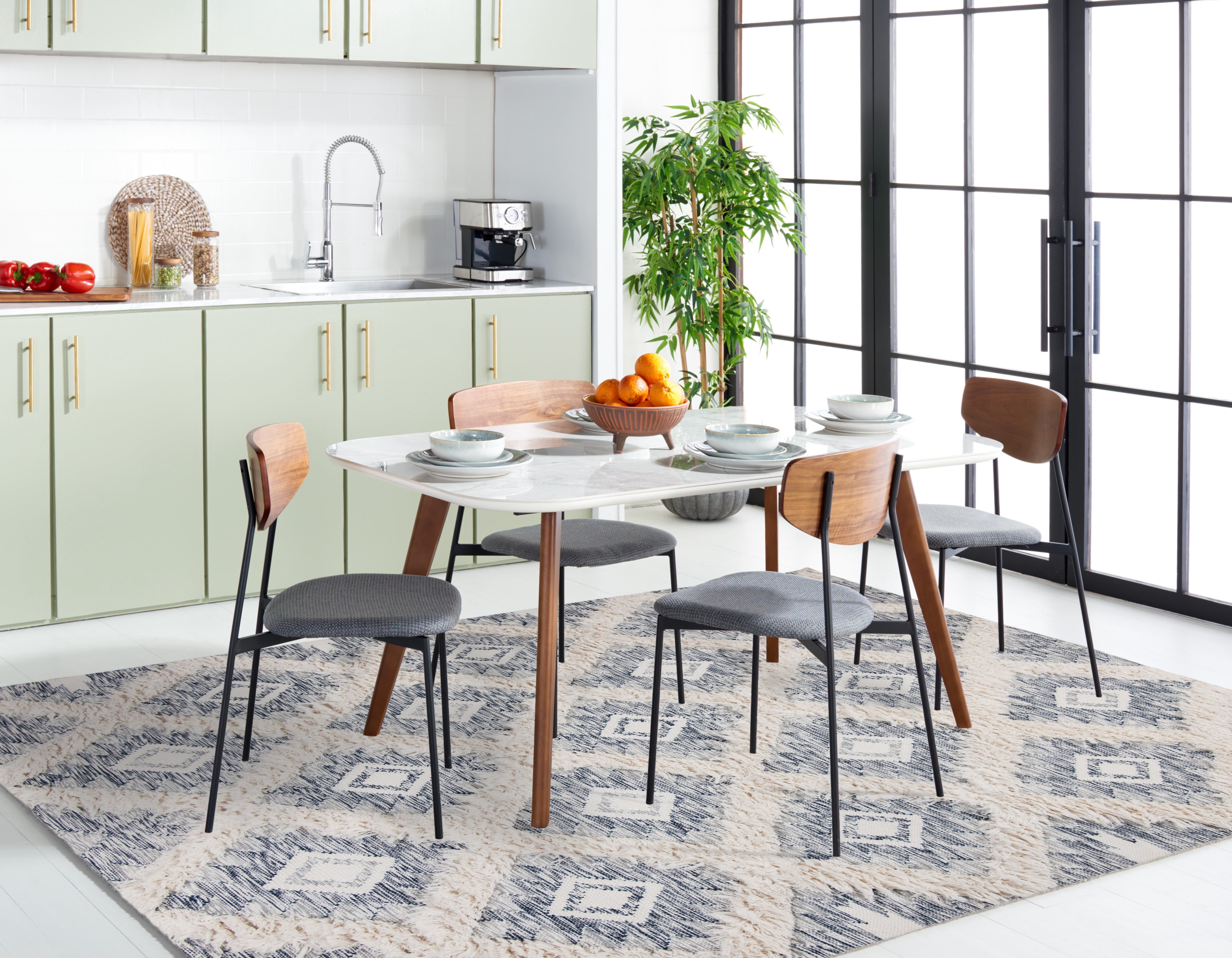 Safavieh Kenya Kensington Geometric Area Rug, Blue/Ivory, 9' x 12'