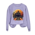 thumbnail image 6 of Halloween Spooky Season Oversized Sweatshirt Women Ghost Sweatshirt | Fall Sweater, Cute Top, Lightweight Long Sleeve Pullover, Loose Fit Crewneck Design, 6 of 6