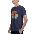thumbnail image 4 of T-Shirt Basique à Manches Courtes pour Homme Rétro Alien Extraterrestre Espace Bleu Marine 3X-Grand, 4 of 5