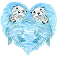 thumbnail image 2 of CafePress - Sea Otters Holding Hands - Sled Ornament, 2 of 4