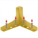 thumbnail image 4 of Juego de 4 patas de cama triangulares de metal dorado, patas de sofá para muebles de bricolaje con tornillos - 10 cm, 4 of 5