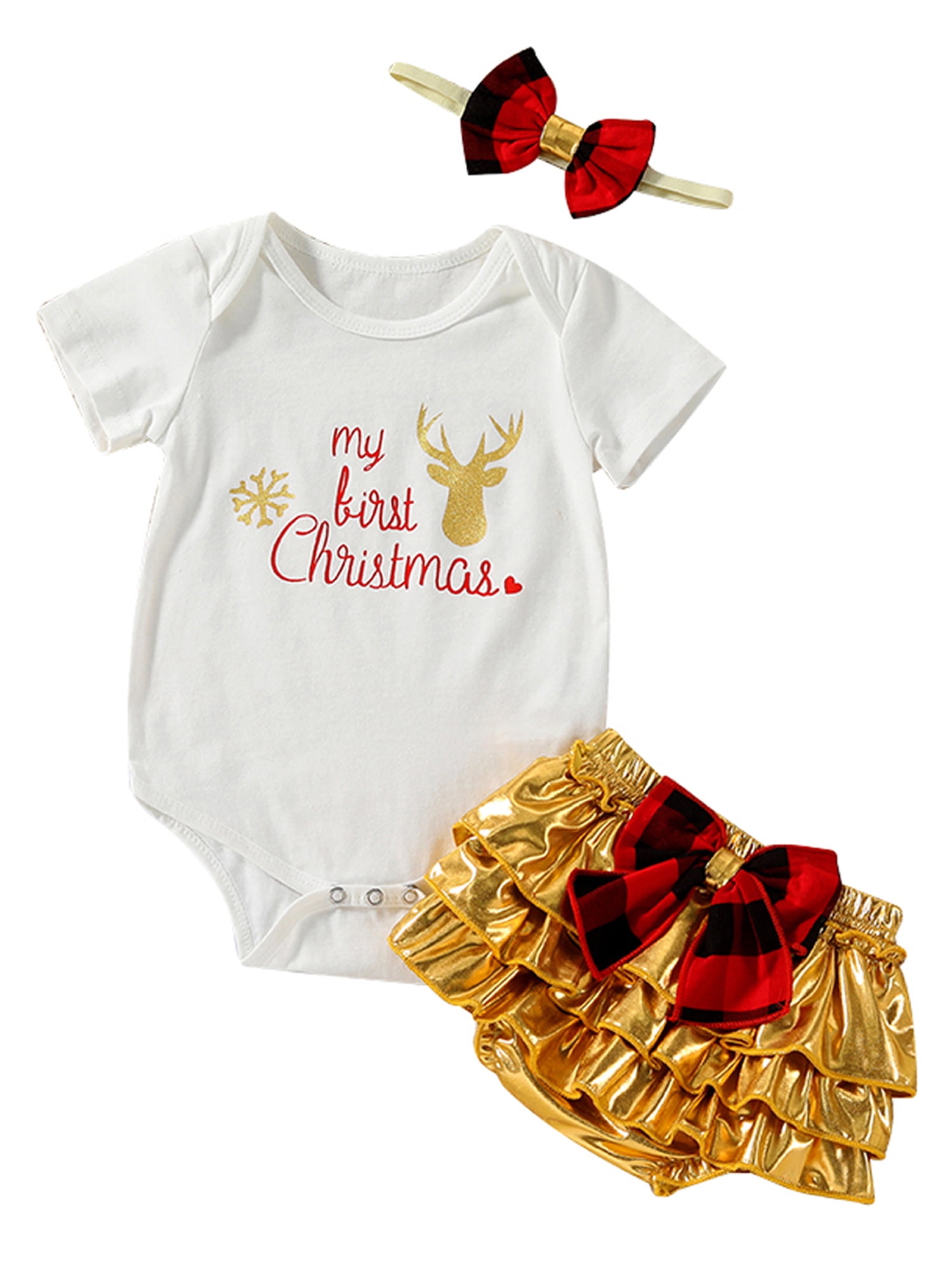 IZhansean 3PCS Christmas Newborn Infant 