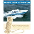 thumbnail image 4 of BLUEWING Double Braided Nylon Dock Lines with 12" Loop 25ft Boat Rope 1/2" 12mm Marine Docking Lines Boat Mooring Line Gold, 4 of 7