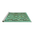 thumbnail image 2 of Ahgly Company Machine Washable Indoor Rectangle Southwestern Turquoise Blue Country Area Rugs, 8' x 12', 2 of 4