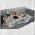 thumbnail image 6 of Coffee Art Soft Flannel Fleece Blanket, Drink Beverage Inspirational Phrase with Deer Big Antlers Nature, Cozy Plush for Indoor and Outdoor Use, 60" x 80", Burnt Sienna Black White, by Ambesonne, 6 of 6