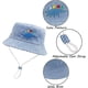 thumbnail image 4 of Yjmei - Gorro para el sol para niños (52 cm), gorro de playa para bebé, sombrero de pescador para niño y niña, sombrero de pescador de ala ancha de algodón, sombreros de pescador de verano, 4 of 5