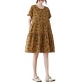 thumbnail image 1 of Women Short Sleeved Mini Dress with Pockets Printed Vintage A-Line Dress, 1 of 8