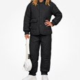 thumbnail image 2 of Afuyipoi Toddler Girls Fall Winter Fleece Lined Quilted Jacket Set Warm Top for Outdoor Play Black Size 3T, 2 of 5