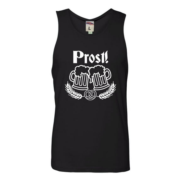 Adult Prost! Oktoberfest German Cheers Sleeveless Tank Top Cotton T-Shirt