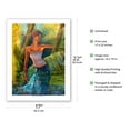 thumbnail image 2 of Blue Green Dress - Hawaiian Hula Dancer - Original Collage Art by Wade Koniakowsky - Bamboo Fine Art 290gsm Paper (Unframed) 17x22in, 2 of 4